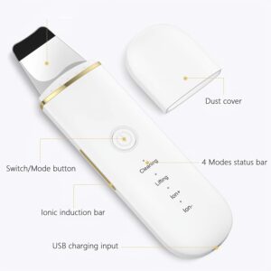 4-Mode Electric Facial Cleanser: Waterproof Rechargeable Deep Pore Sonic Scrubber