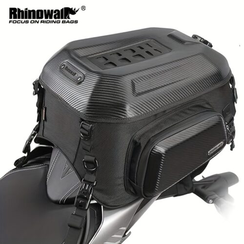 cd9fb65a-387e-406c-9d97-5f28cc6824f2.jpg Rhinowalk 23L-35L Expandable Tail Bag: Hard Shell Waterproof Motorcycle Trunk & Backpack
