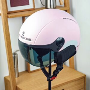 PEMILA City Commuting Safety Multi-Purpose Cycling Helmet Features an ABS Shell And EPS Cushioning Layer for Dual Protection. It Has an Adjustable Head Circumference, Multi-Angle Windproof Goggles, Metal Insect-Proof Ventilation Holes