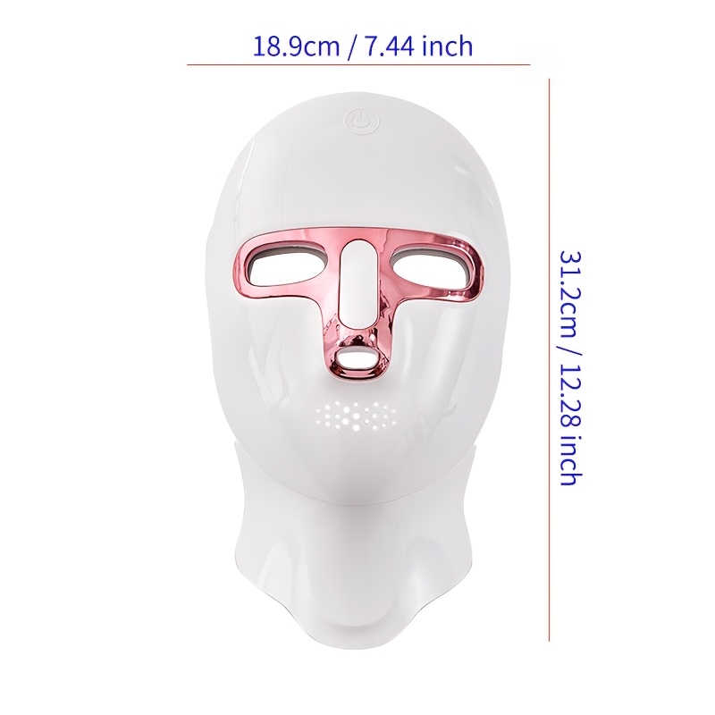 7-Color LED Facial & Neck Therapy Mask: Pro Rechargeable Anti-Aging Skin Care Device