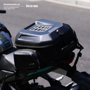 Rhinowalk 23L-35L Expandable Tail Bag: Hard Shell Waterproof Motorcycle Trunk & Backpack