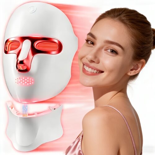 7-Color LED Facial & Neck Therapy Mask: Pro Rechargeable Anti-Aging Skin Care Device
