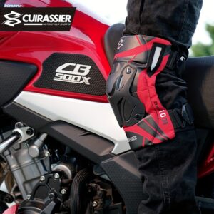 Cuirassier Pro Knee Pads: Reflective Motocross & Motorbike Safety Guards