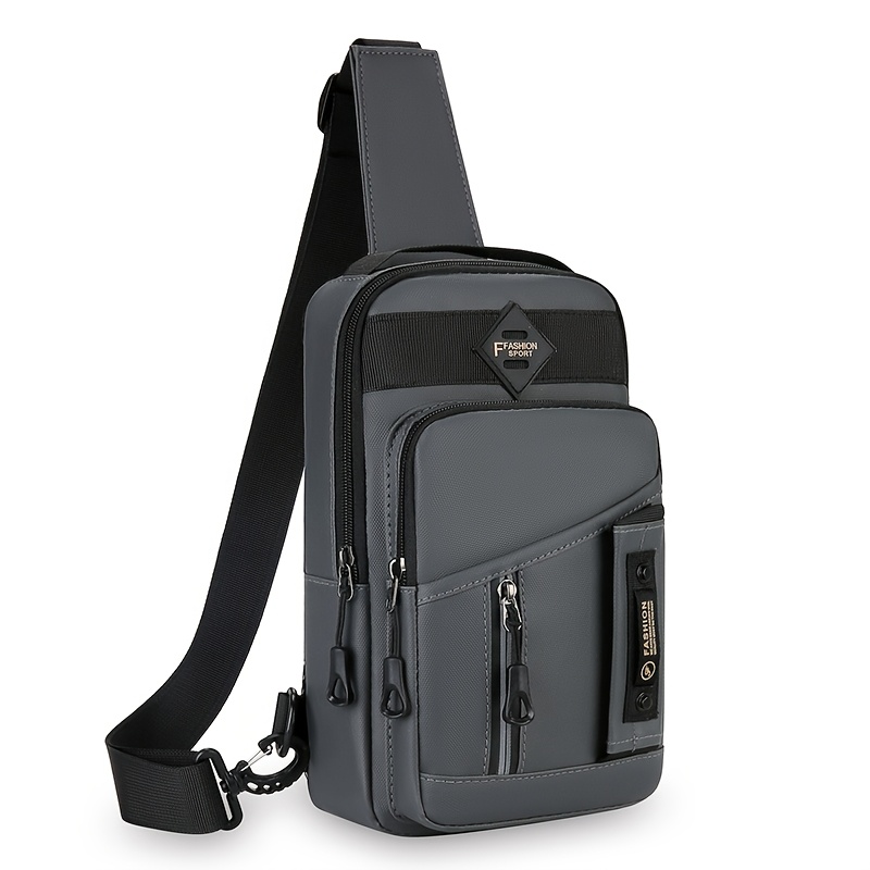 ShiLan Men's Outdoor Chest Bag - Stylish Nylon Crossbody, Casual Multi-Functional Sports Sling with Adjustable Strap (100-1.0cm), Zip Closure, and Multiple Compartments for Daily Commute & Adventures, Crossbody Bag