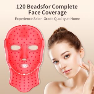 7-Color LED Facial & Neck Therapy Mask: Pro Rechargeable Anti-Aging Skin Care Device