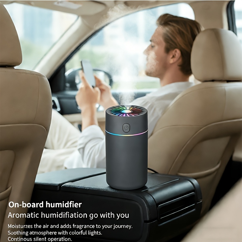 2-in-1 Car Aroma Diffuser & Humidifier: 7-Color LED Sonic Mist for Car, Office & Home