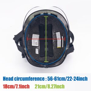 PEMILA City Commuting Safety Multi-Purpose Cycling Helmet Features an ABS Shell And EPS Cushioning Layer for Dual Protection. It Has an Adjustable Head Circumference, Multi-Angle Windproof Goggles, Metal Insect-Proof Ventilation Holes