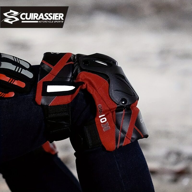 Cuirassier Pro Knee Pads: Reflective Motocross & Motorbike Safety Guards