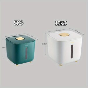 Rice Storage Box Grains Bucket Moisture-proof Sealed Insect-proof Sealed Kitchen Household Organizer