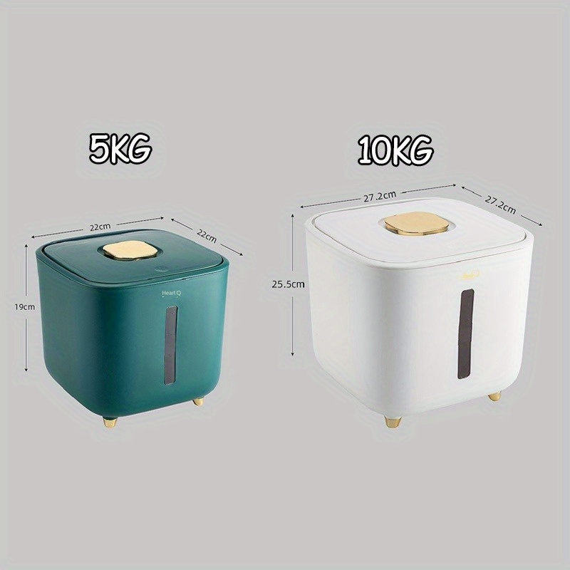 Rice Storage Box Grains Bucket Moisture-proof Sealed Insect-proof Sealed Kitchen Household Organizer