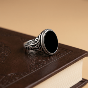 Yemeni Aqiq Silver Ring