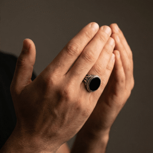 Yemeni Aqiq Silver Ring